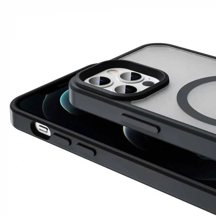 iPhone 13 Pro Max Kılıf M-safe Şarj Özellikli Mat Arka Yüzey Sio Kapak