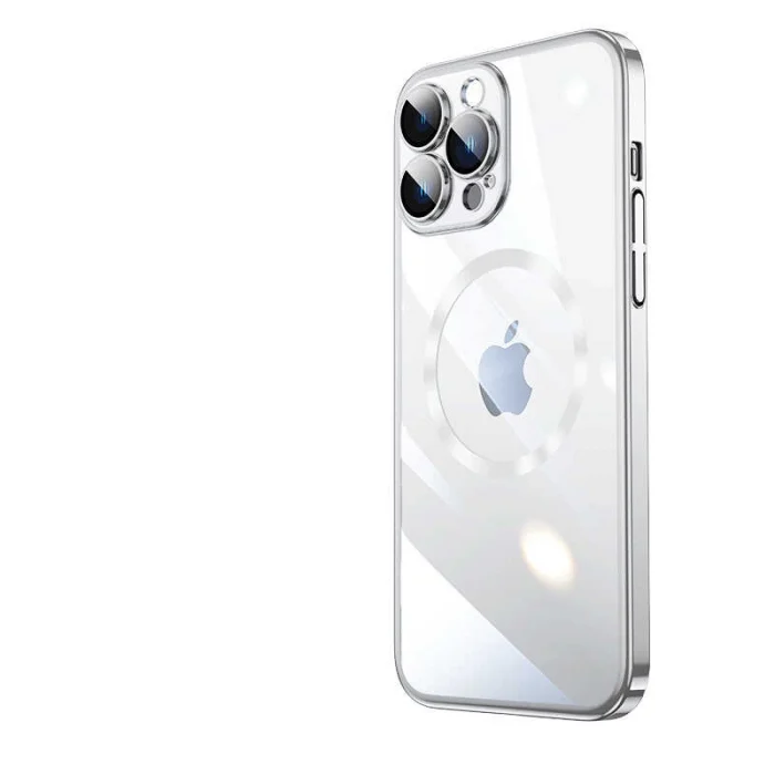 iPhone 13 Pro Max Kılıf Wireless Şarj Özellikli Sert PC  Riksos M-safe Kapak