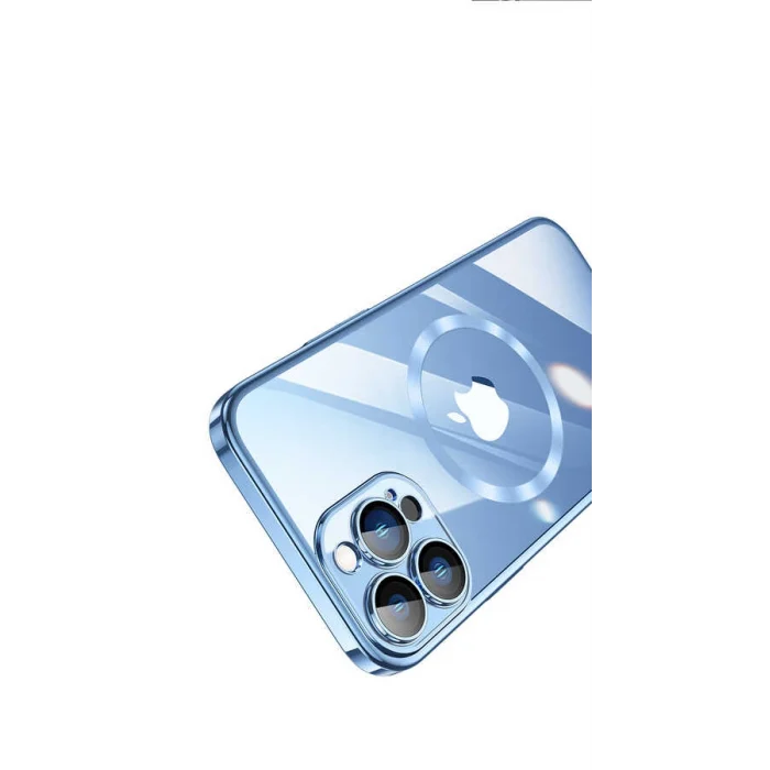 iPhone 13 Pro Max Kılıf Wireless Şarj Özellikli Sert PC  Riksos M-safe Kapak