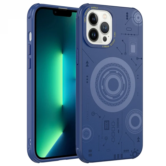 iPhone 13 Pro Max Kılıf Wireless Şarj Özellikli Desenli Hot Kapak