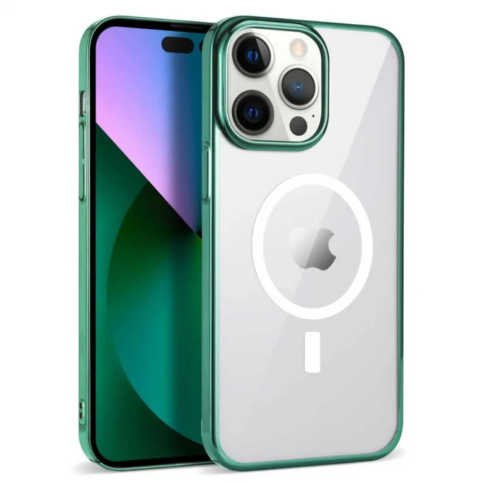 iPhone 13 Pro Max Kılıf  Wireless Şarj Özellikli Pixel M-safe Kapak
