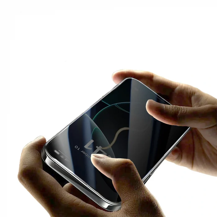 iPhone 13 2.5D Oliv Privacy Temperli Cam Ekran Koruyucu + Kolay Uygulama Aparatı