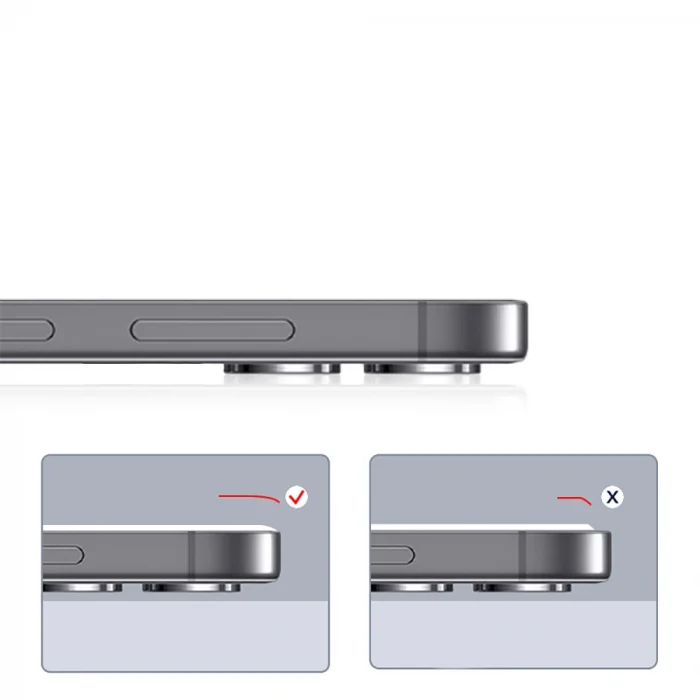 iPhone 13 3D Oliv HD Temperli Cam Ekran Koruyucu + Kolay Uygulama Aparatı