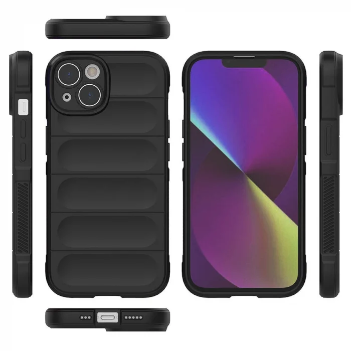 iPhone 14 Kılıf Esnek TPU Oyuklu Arka Yüzey Tasarımlı Etnik Silikon Kapak