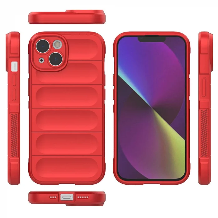 iPhone 14 Kılıf Esnek TPU Oyuklu Arka Yüzey Tasarımlı Etnik Silikon Kapak