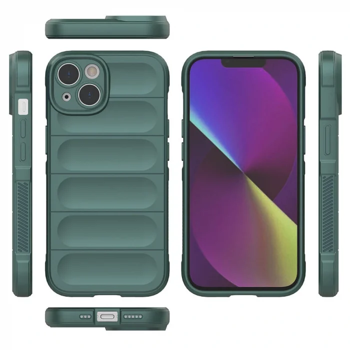 iPhone 14 Kılıf Esnek TPU Oyuklu Arka Yüzey Tasarımlı Etnik Silikon Kapak