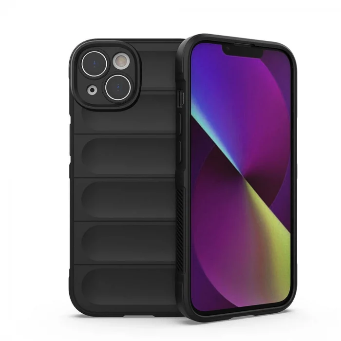 iPhone 14 Kılıf Esnek TPU Oyuklu Arka Yüzey Tasarımlı Etnik Silikon Kapak