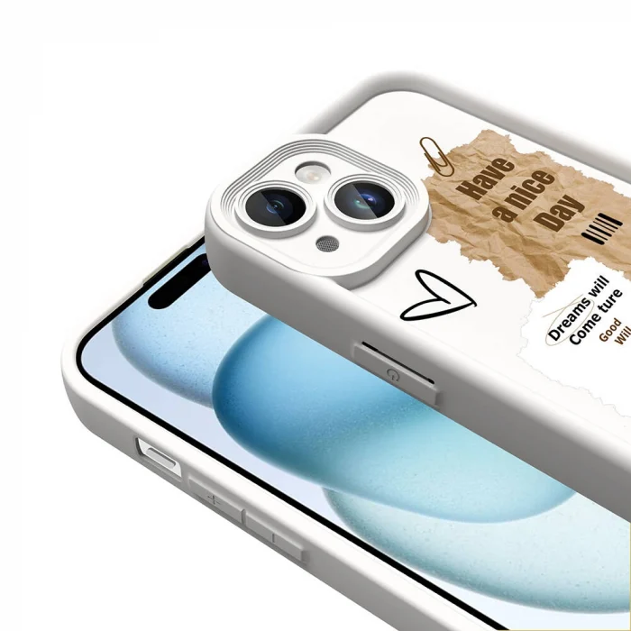 iPhone 14 Kılıf Kamera Korumalı Baskılı Arka Yüzey Klas Kapak