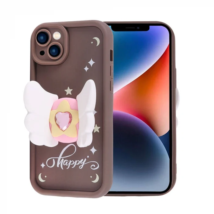 iPhone 14 Kılıf Kamera Korumalı Figür Tasarımlı Kapya Kapak