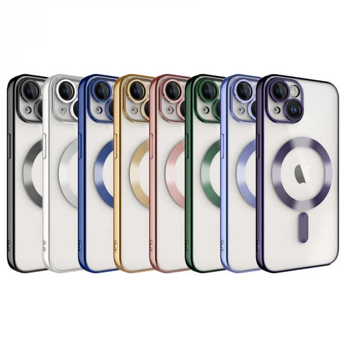 iPhone 14 Kılıf Kamera Korumalı M-safe Wireless Şarj Özellikli  Demre Kapak