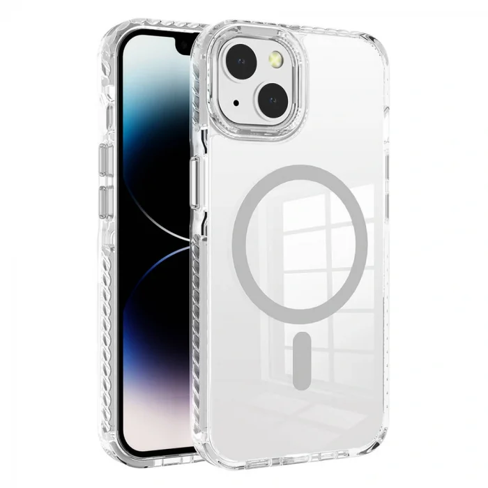 iPhone 14 Kılıf M-safe Şarj Özellikli Airbagli Takılabilir Askı Aparatlı Nana Kapak