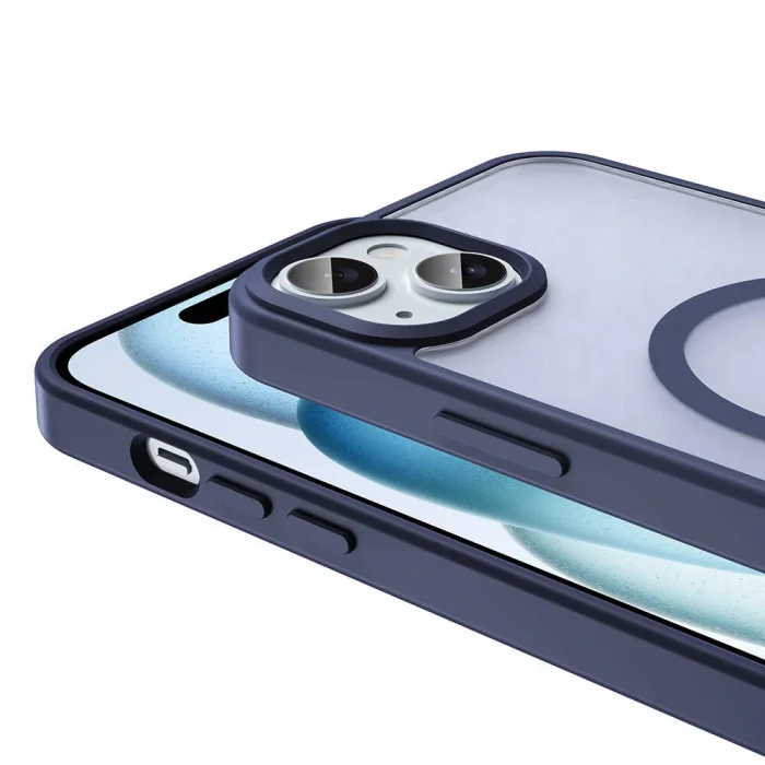 iPhone 14 Kılıf M-safe Şarj Özellikli Mat Arka Yüzey Sio Kapak