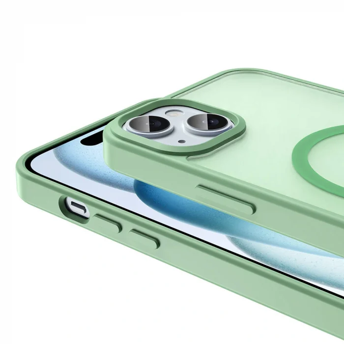 iPhone 14 Kılıf M-safe Şarj Özellikli Mat Arka Yüzey Sio Kapak