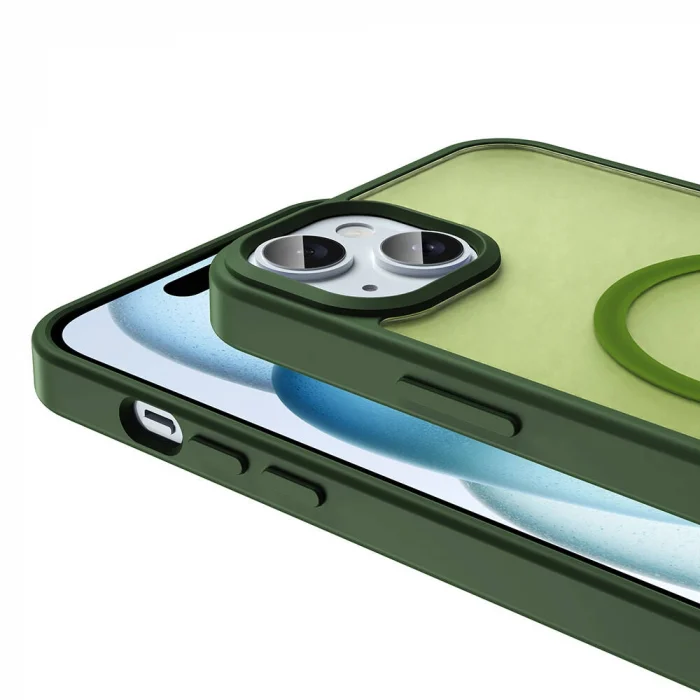 iPhone 14 Kılıf M-safe Şarj Özellikli Mat Arka Yüzey Sio Kapak