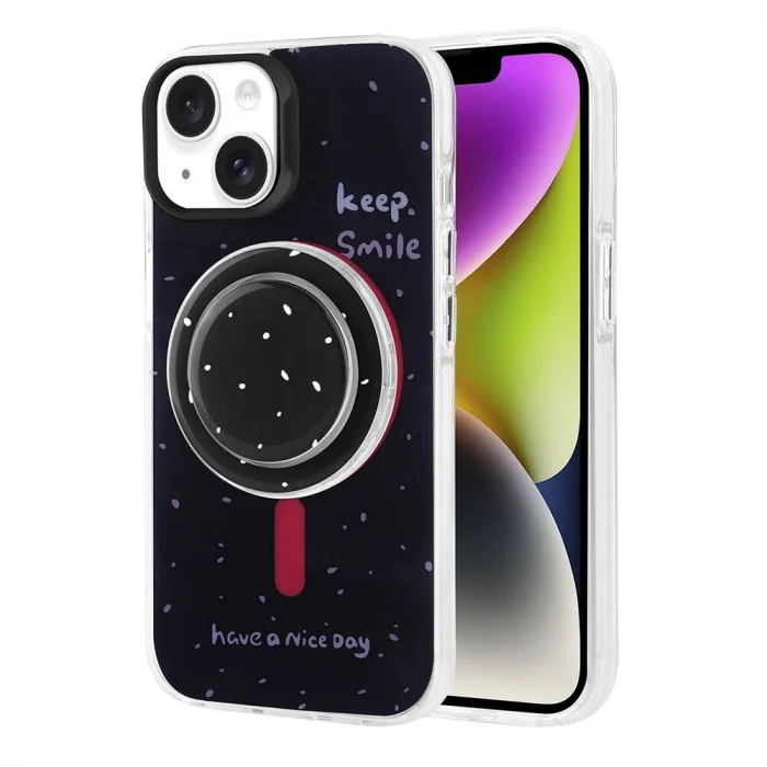 iPhone 14 Kılıf M-safe Şarj Özellikli Tak-Çıkar Pop Soketli Tiktok Kapak