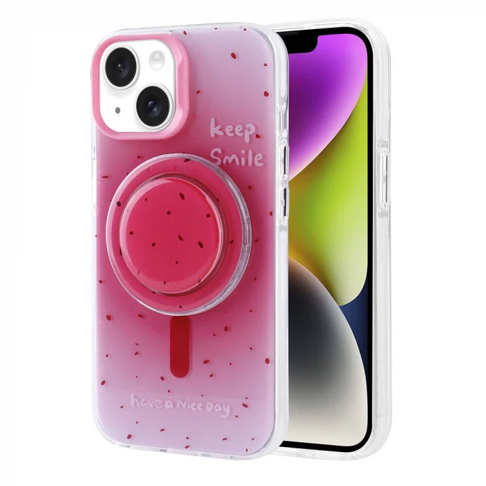 iPhone 14 Kılıf M-safe Şarj Özellikli Tak-Çıkar Pop Soketli Tiktok Kapak