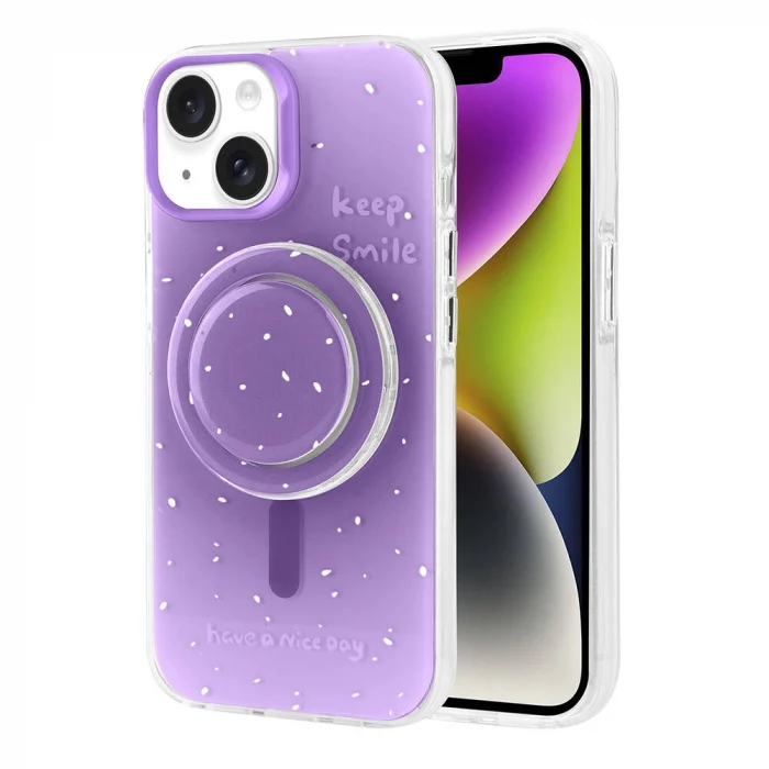 iPhone 14 Kılıf M-safe Şarj Özellikli Tak-Çıkar Pop Soketli Tiktok Kapak