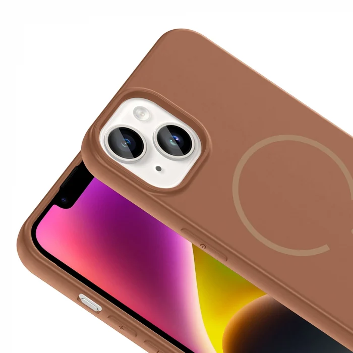 Apple iPhone 14 Kılıf M-safe Şarj Özellikli Zore Meta Kapak