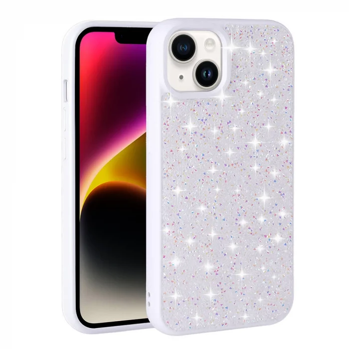 iPhone 14 Kılıf Parlak Taşlı Tasarım Pırlanta Kapak