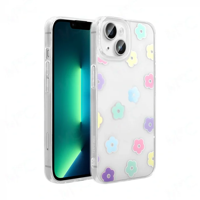 iPhone 14 Kılıf Şeffaf Figürlü Folk Sert Kapak