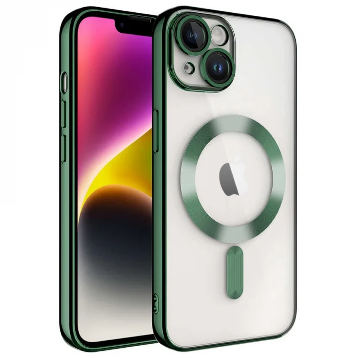 iPhone 14 Plus Kılıf Kamera Korumalı M-safe Wireless Şarj Özellikli  Demre Kapak