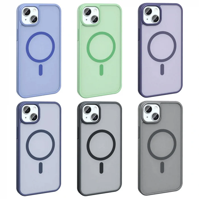 iPhone 14 Plus Kılıf M-safe Şarj Özellikli Mat Arka Yüzey Sio Kapak