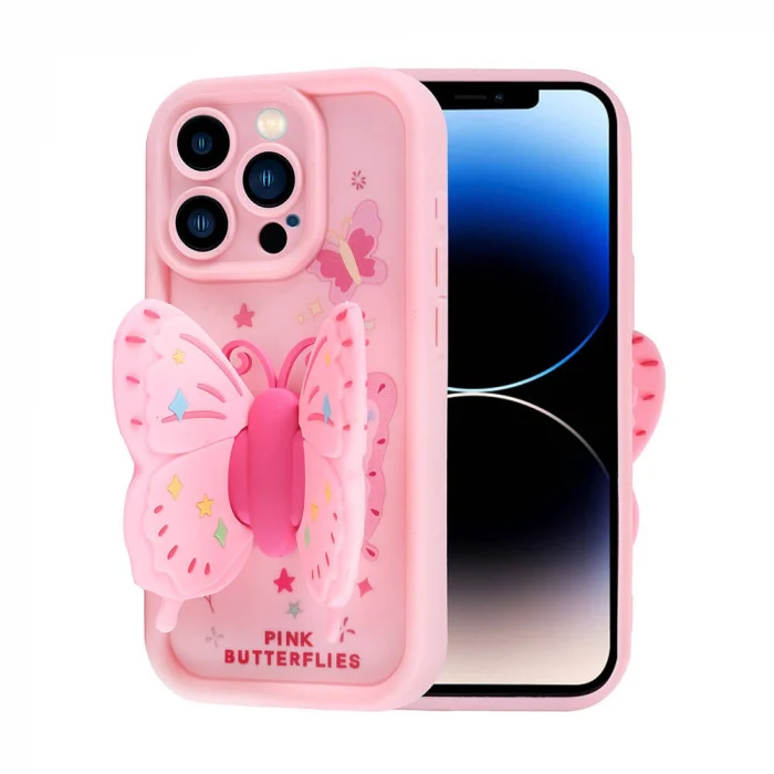 iPhone 14 Pro Kılıf Kamera Korumalı Figür Tasarımlı Kapya Kapak