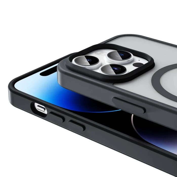 iPhone 14 Pro Kılıf M-safe Şarj Özellikli Mat Arka Yüzey Sio Kapak