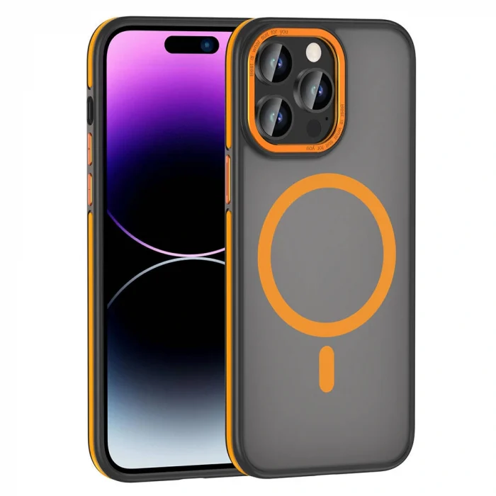 iPhone 14 Pro Kılıf M-safe Şarj Özellikli Mat Görünümlü Ant Kapak