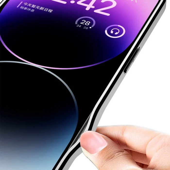 iPhone 14 Pro Kılıf Ultra İnce Kamera Korumalı PC + Deri Arka Yüzey X-Pro Kapak
