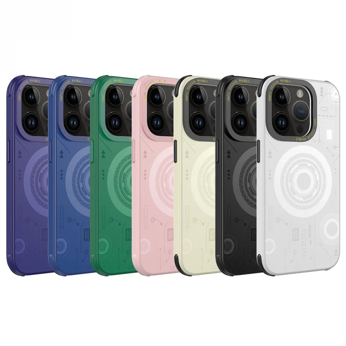 iPhone 14 Pro Kılıf Wireless Şarj Özellikli Desenli Hot Kapak