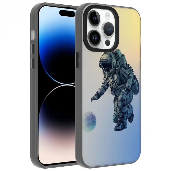 iPhone 14 Pro Max Kılıf Desenli Dragon Sert Kapak