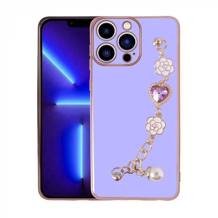 iPhone 14 Pro Max Kılıf El Tutamaçlı Kamera Korumalı Taka Silikon Kapak