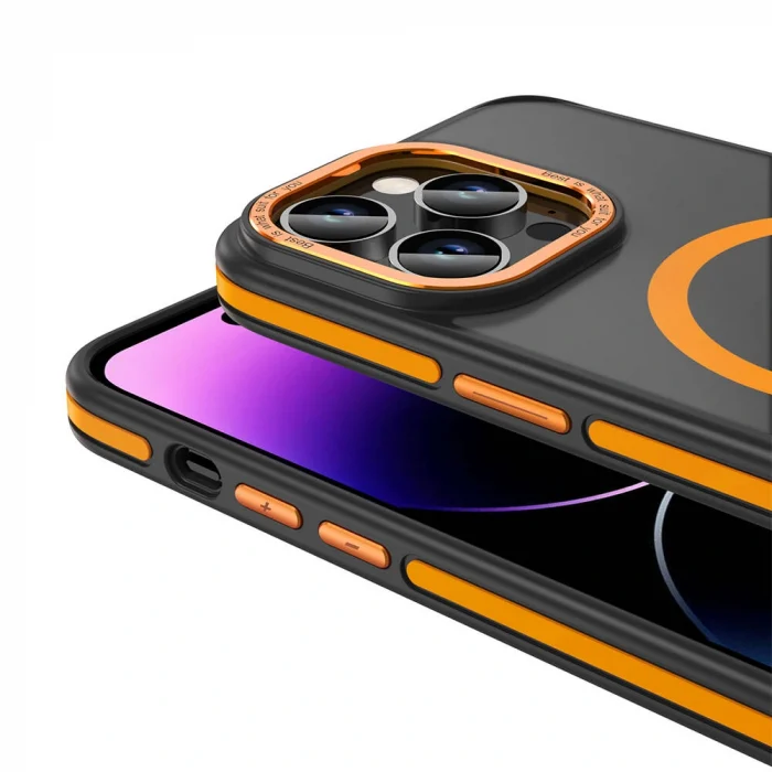 iPhone 14 Pro Max Kılıf M-safe Şarj Özellikli Mat Görünümlü Ant Kapak