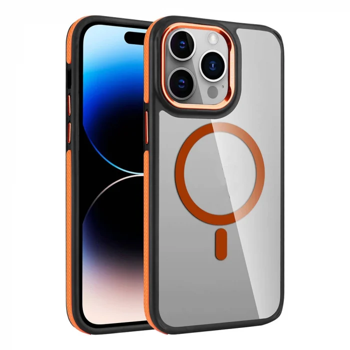 iPhone 14 Pro Max Kılıf M-safe Şarj Özellikli Mat Görünümlü Solo Kapak