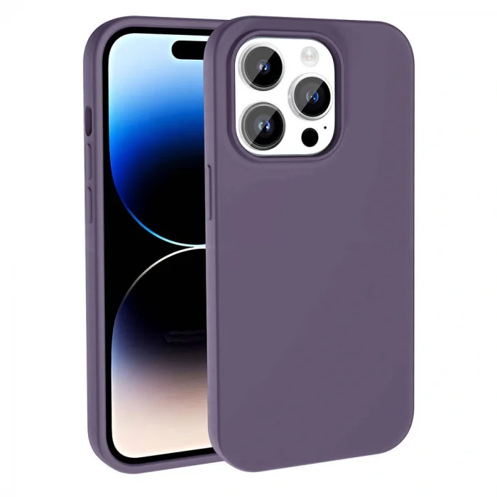 iPhone 14 Pro Max Kılıf M-safe Şarj Özellikli Sıvı Teknolojili Silinebilir Sert Kivi Kapak