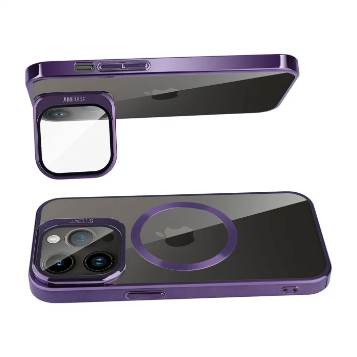 iPhone 14 Pro Max Kılıf M-safe Şarj Özellikli Standlı Klon Kapak