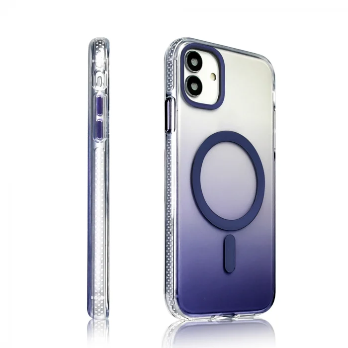 iPhone 14 Pro Max Kılıf M-safe Şarj Özellikli Transparan Renk Geçişli Toros Kapak