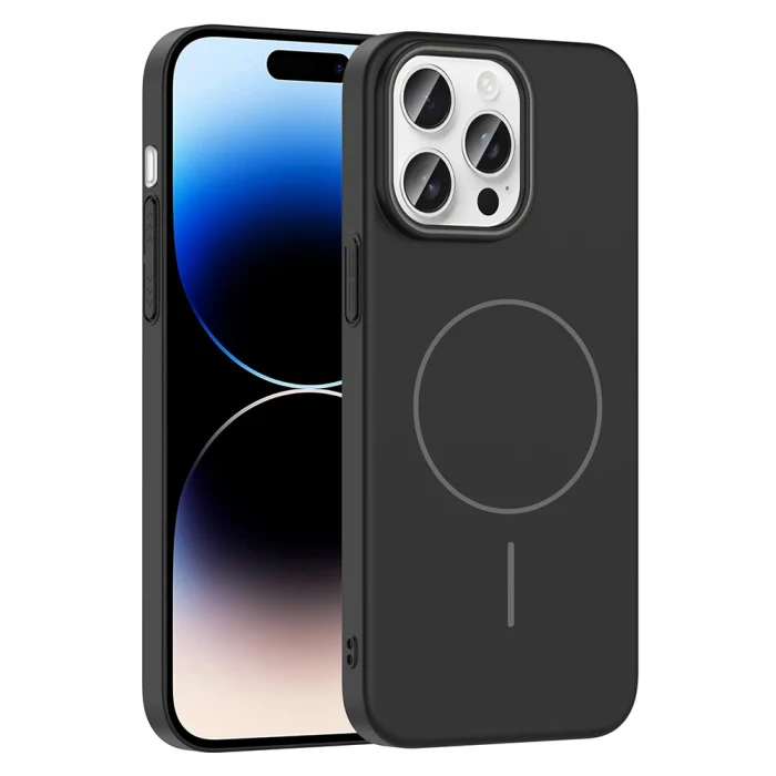 iPhone 14 Pro Max Kılıf M-safe Şarj Özellikli Ruby Sert Kapak