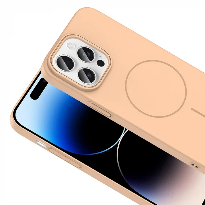 iPhone 14 Pro Max Kılıf M-safe Şarj Özellikli Ruby Sert Kapak