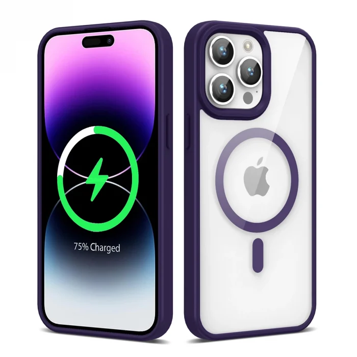 iPhone 14 Pro Max Kılıf M-safe Wireless Şarj Özellikli Silikon Kapak