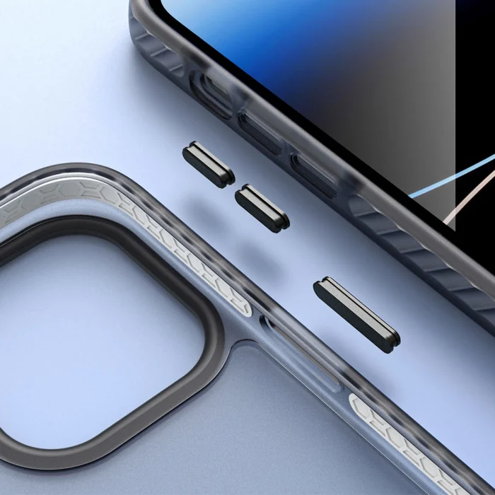 iPhone 14 Pro Max Kılıf Mat Arka Yüzey Wireless Şarj Özellikli Locik Kapak