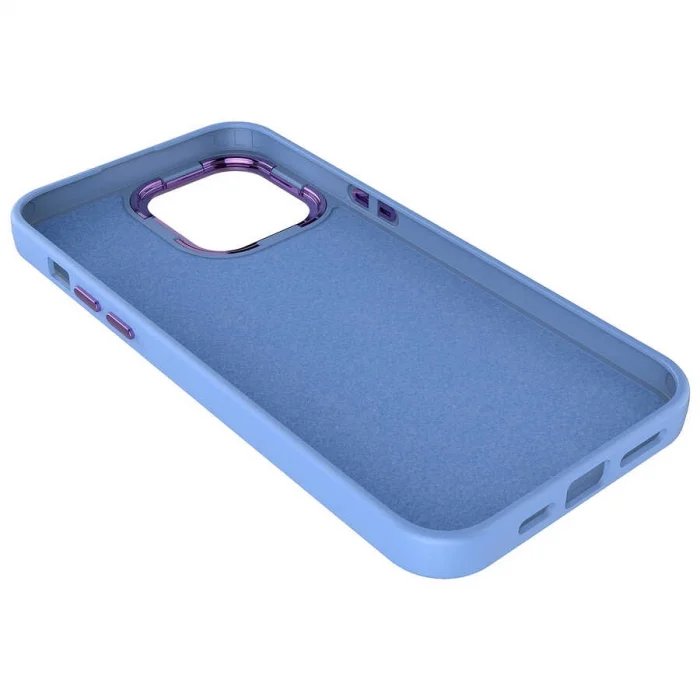 iPhone 14 Pro Max Kılıf Metal Çerçeve ve Buton Tasarımlı Silikon  Luna Kapak