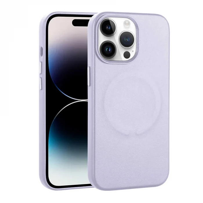 iPhone 14 Pro Max Kılıf PU Deri M-safe Wireless Şarj Özellikli  Derix Kapak