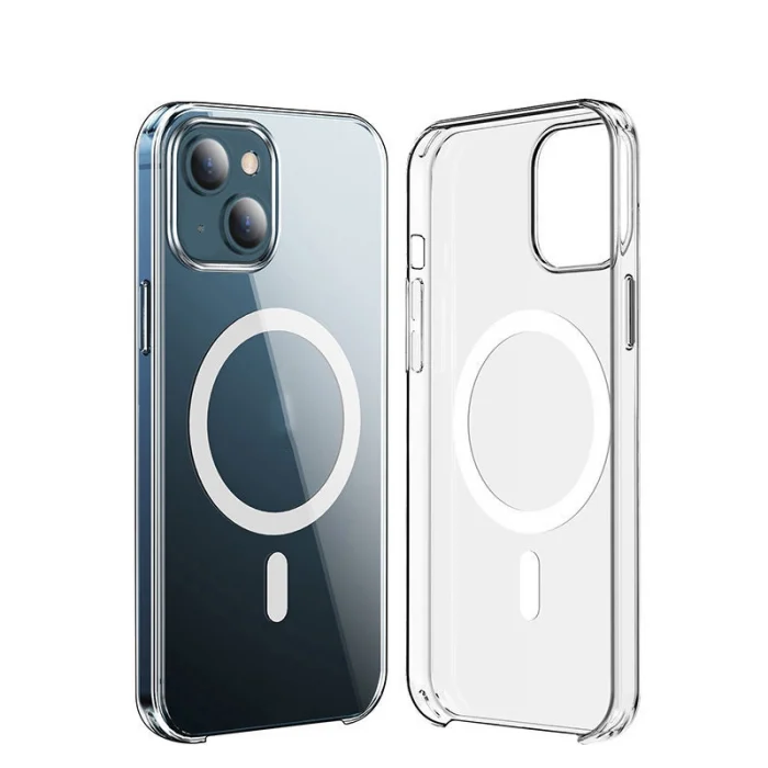 iPhone 15 Kılıf IC Çipli Wireless Şarj Özellikli Şeffaf Orjin Kapak