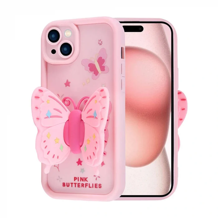 iPhone 15 Kılıf Kamera Korumalı Figür Tasarımlı Kapya Kapak