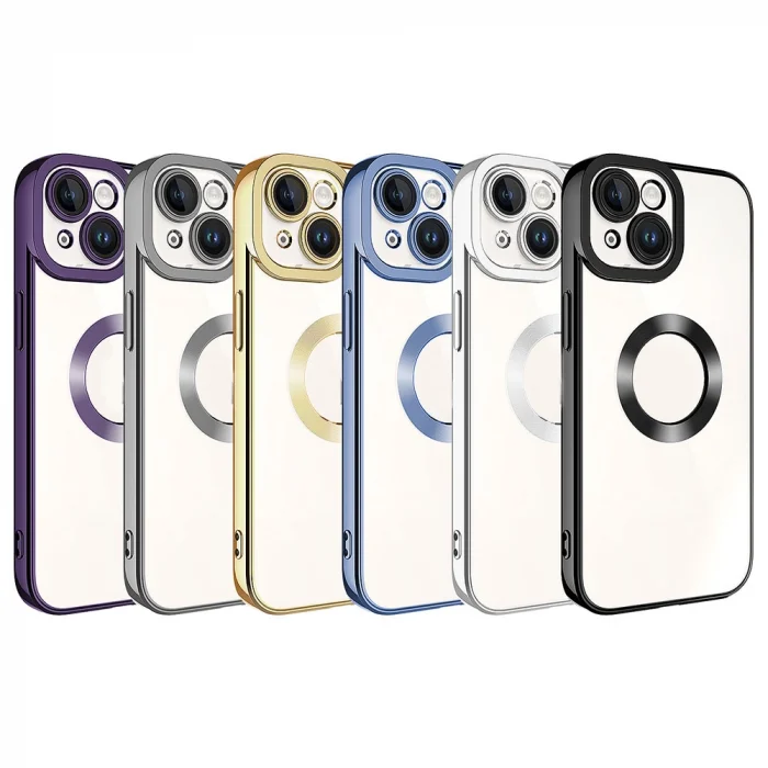 iPhone 15 Kılıf Kamera Korumalı Logo Gösteren Omega Kapak