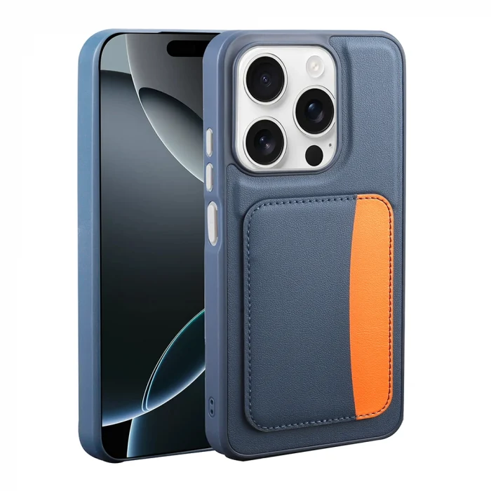 iPhone 15 Kılıf Kartlıklı X-Kart Silikon Kapak