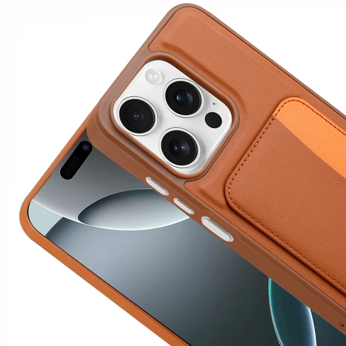 iPhone 15 Kılıf Kartlıklı X-Kart Silikon Kapak