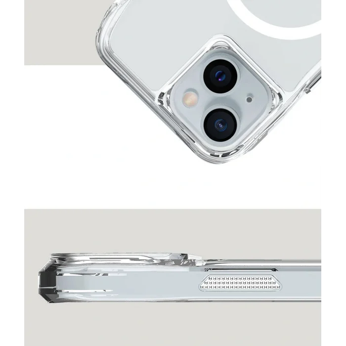 iPhone 15 Kılıf M-safe Şarj Özellikli Airbagli Şeffaf İncek Kapak